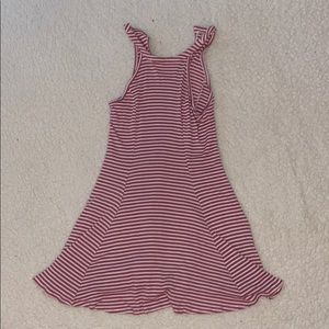 Pink and white striped dress